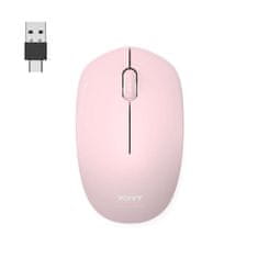 Port Designs PORT CONNECT Wireless COLLECTION, bezdrôtová myš, USB-A a USB-C dongle, 2.4Ghz, 1600DPI, ružová