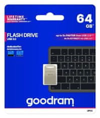 GoodRam 64GB USB Flash 3.0 UPO3 strieborná