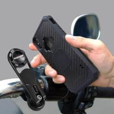 Rokform držiak na riadidlá motocykla s priemerom 22.2-31.75mm, čierny