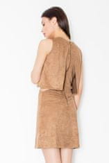 Figl Dámske mini šaty Elizase M461 hnedá L