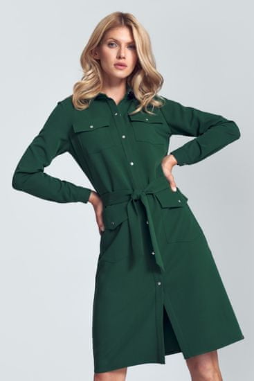 Figl Dámske košeľové šaty Astonnan M706 zelená