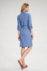 Figl Dámske košeľové šaty Aramour M701 nebesky modrá XL