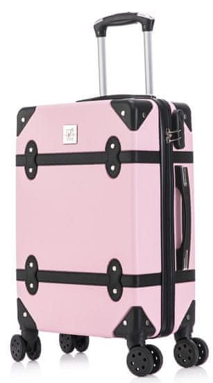 SEMI LINE Stredný kufor Vintage Pink/Black
