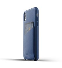 Mujjo MUJJO Full Leather Wallet Case pre iPhone XR - modrý