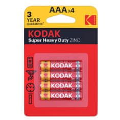 KODAK SUPER HEAVY duty zinc-chloride batérie 4ks AAA