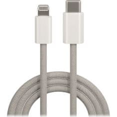 maXlife MXUC-06 nylonový kábel USB-C - Lightning 1,0 m 20W sivá (OEM0101121)