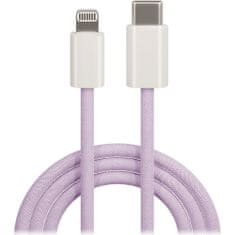 maXlife MXUC-06 nylonový kábel USB-C - Lightning 1,0 m 20W fialová (OEM0101124)