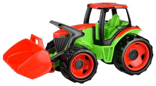 LENA Traktor s lyžicou, zelenočervený