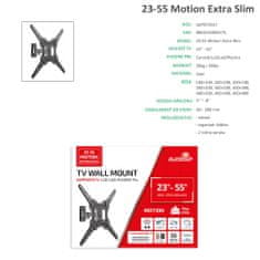 Superior Electronics držiak na TV 23-55" Motion Extra Slim
