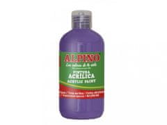 Alpino Fľaša akrylové farby do školy 250ml. fialová