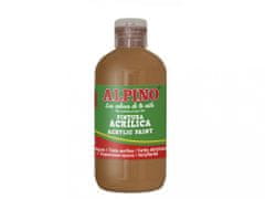 Alpino Fľaša akrylové farby do školy 250ml. hnedá