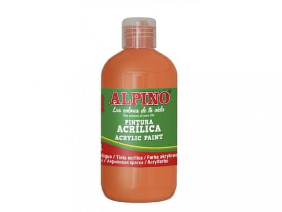 Alpino Fľaša akrylové farby do školy 250ml. oranžová