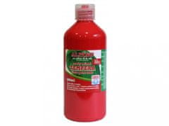 Alpino Fľaša temperové farby do školy 500 ml. červená