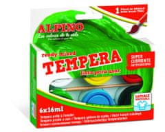 Alpino Tempery 6 x 16 ml. plastový téglik + štetec