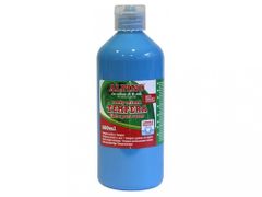 Alpino Fľaša temperové farby do školy 500 ml. modrá azúrová