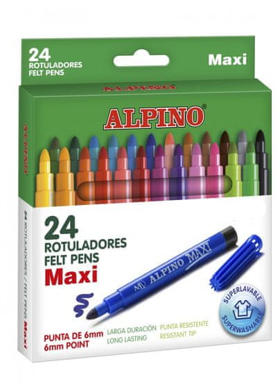 Alpino Balenie 24 farebných fixiek Maxi
