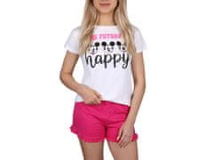 Disney Mickey Mouse Disney Bielo-ružové dievčenské pyžamo s krátkym rukávom, letné pyžamo 9 let 134 cm