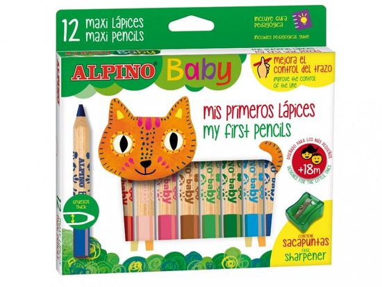 Alpino Farebné detské ceruzky Baby 12ks