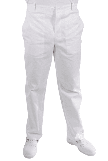 BORTEX Nohavice na gumu biele pánske (100% bavlna)
