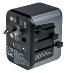 VERBATIM UTA-03 Universal Travel Adapter with 1 x USB-C PD 30W & QC 3.0 / 2 x USB-C / 2 x USB-A