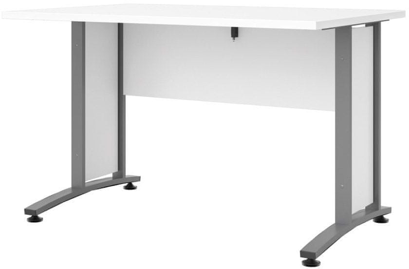 eoshop Písací stôl Office 403/437 biela/silver grey