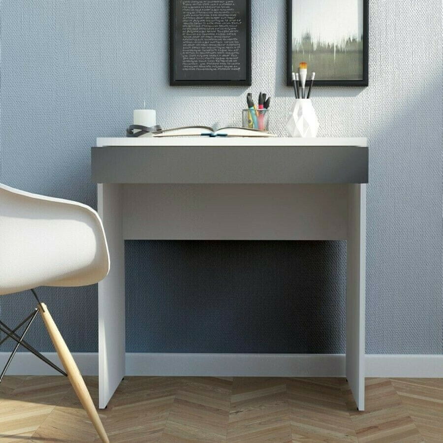 eoshop Písací stôl Felix 480 biela/grey
