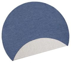 NORTHRUGS Kusový koberec Twin-Wendeteppiche 103100 blau creme kruh – na von aj na doma 140x140 (priemer) kruh