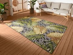 Hanse Home Kusový koberec Flair 105611 Diamonds and Leaves Multicolored – na von aj na doma 80x165