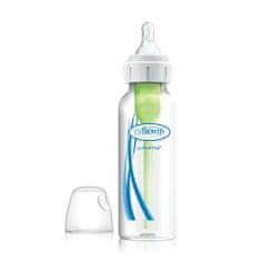 DR.BROWN'S Set fľaša plast 250 ml + Cumlík FreshFirst tyrkys + Prstová zubná kefka