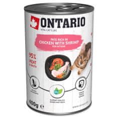Ontario Konzerva Kitten kuřecí paté s krevetami 400 g