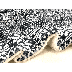 KONDELA Obojstranná baránková deka, zimný motív, 150x200, MALENA