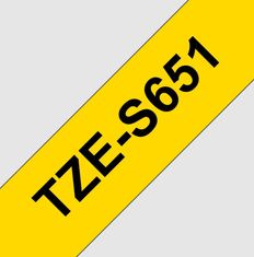 BROTHER TZE-S651, žlutá/černá, 24mm