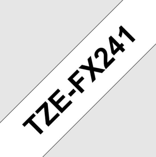 BROTHER flexibilní páska TZEFX241/ bílá-černá/ 18mm