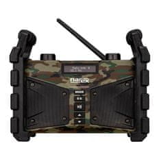 Narex 65406326 CBT 02 prenosné pracovné rádio s funkciou Bluetooth a Powerbanky Camouflage