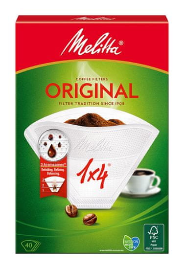 MELITTA Filtre na kávu veľkosť 4 (40ks) original