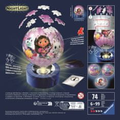 Ravensburger Puzzle-Ball Gabby's Dollhouse 72 dielikov (nočná edícia)