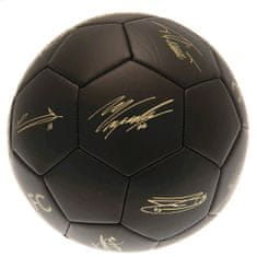FAN SHOP SLOVAKIA Futbalová lopta Chelsea FC, čierny, zlatý znak, podpisy, veľ. 5