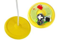 Lean-toys Detská záhradná hojdačka s okrúhlou doskou 423 žltá