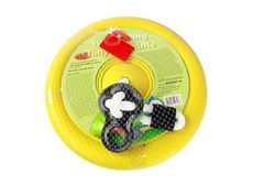 Lean-toys Detská záhradná hojdačka s okrúhlou doskou 423 žltá