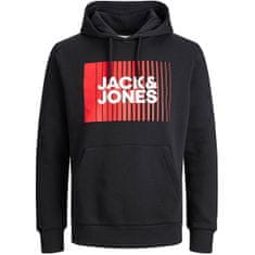 Jack&Jones Plus Pánska mikina JJECORP Regular Fit 12236806 Black (Veľkosť 4XL)