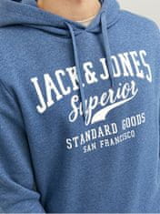 Jack&Jones Pánska mikina JJELOGO Regular Fit 12238250 Ensign Blue (Veľkosť M)