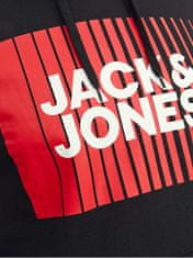 Jack&Jones Plus Pánska mikina JJECORP Regular Fit 12236806 Black (Veľkosť 4XL)