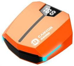 Canyon herný TWS Doublebee GTWS-2, BT slúchadlá s mikrofónom, oranžová