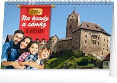 Kalendár 2024 stolný: S deťmi na hrady a zámky, 23,1 × 14,5 cm