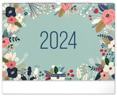 Kalendár 2024 nástenný: Kvety, 48 × 33 cm