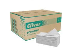 sarcia.eu Cliver Ekologický, jednovrstvový skladaný uterák, biely papierový uterák 4000 kusy