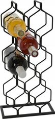 Koopman Kovový stojan na víno čierny 48 x 23 cm