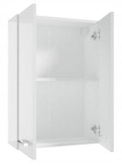 Deftrans Kúpeľňová nástenná skrinka praktická biely lesk 71 x 50 cm