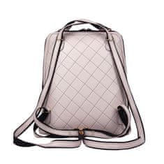 VegaLM Kožený ruksak z pravej kože so strapcami a možnosťou nosenia ako kabelky v ružovej farbe
