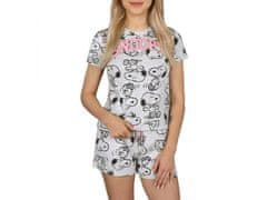 Snoopy Snoopy Dievčenské šedé pyžamo s krátkym rukávom 11-12 let 146/152 cm